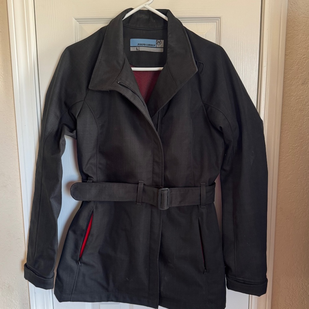 NWOT Novara Cycling trench jacket black Sz L